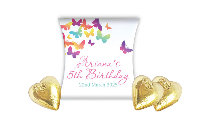 Butterflies Kids Party Personalised Pillow Boxes