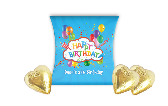 Happy Confetti Kids Party Personalised Pillow Boxes