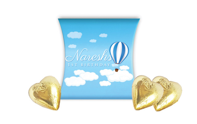 Hot Air Balloon Kids Party Personalised Pillow Boxes