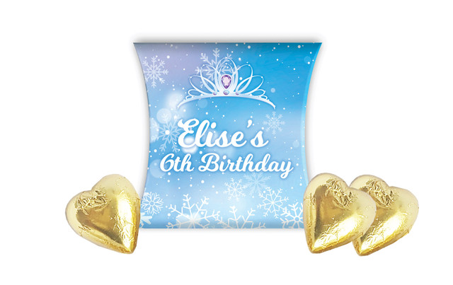 Ice Princess Kids Party Personalised Pillow Boxes