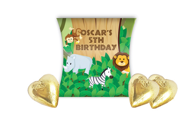 Jungle Animals Kids Party Personalised Pillow Boxes