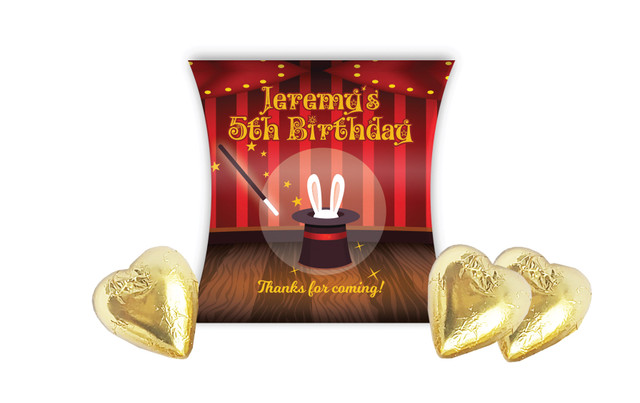 Magician Kids Party Personalised Pillow Boxes