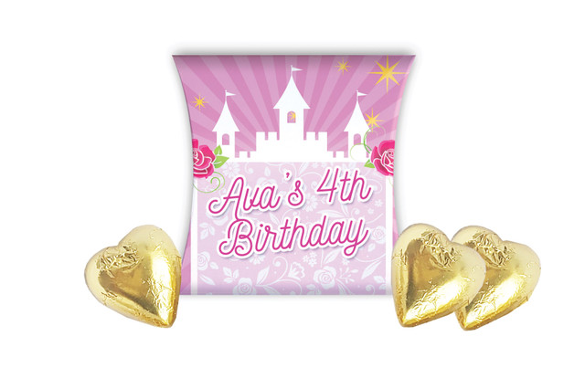 Princess Castle Kids Party Personalised Pillow Boxes