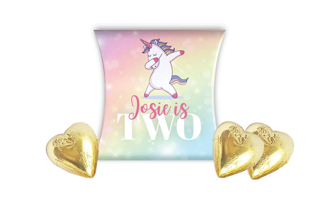 Unicorn Dabbing Kids Party Personalised Pillow Boxes