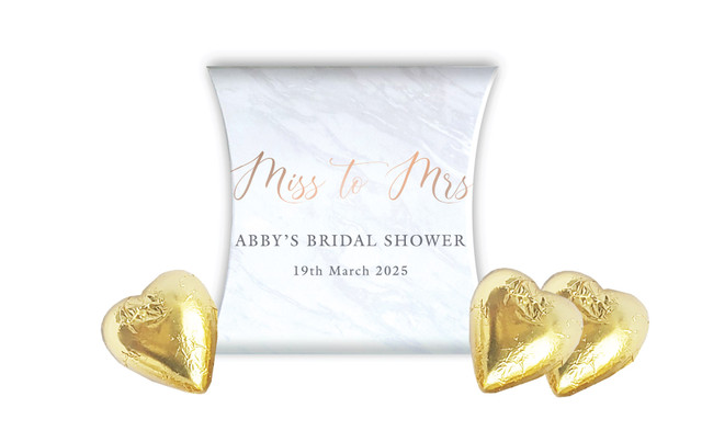 Miss to Mrs Bridal Shower Personalised Pillow Boxes