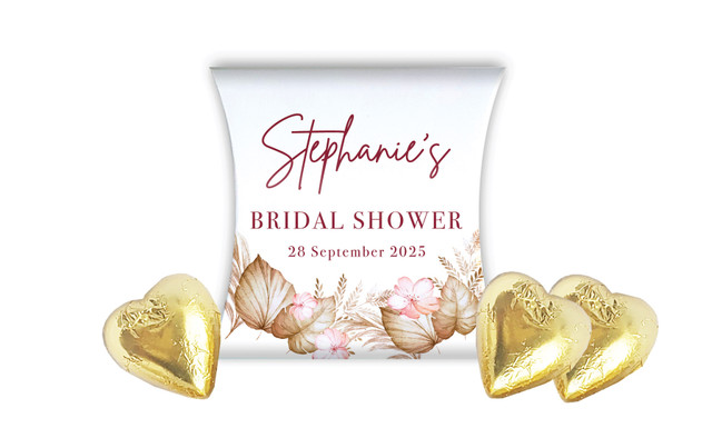 Tropical Bridal Shower Personalised Pillow Boxes