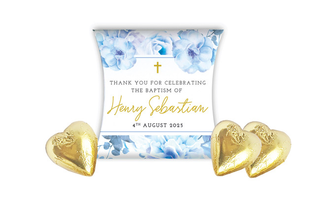 Floral Bed Christening Personalised Pillow Boxes