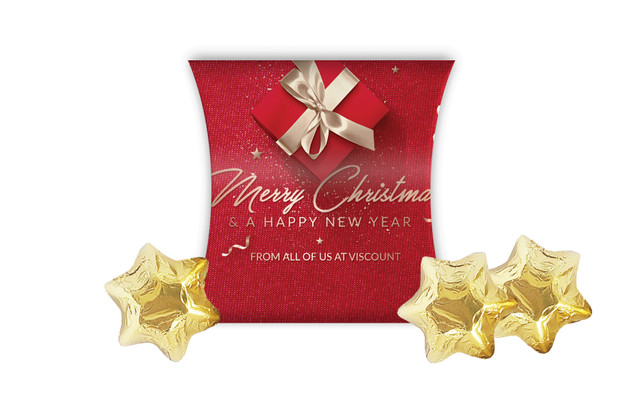 Glossy Gift Red Christmas Personalised Pillow Boxes