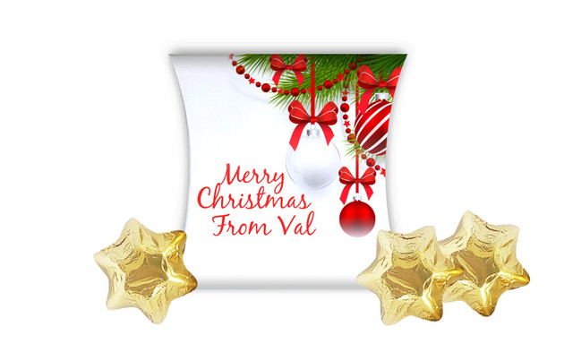 White Baubles Christmas Personalised Pillow Boxes