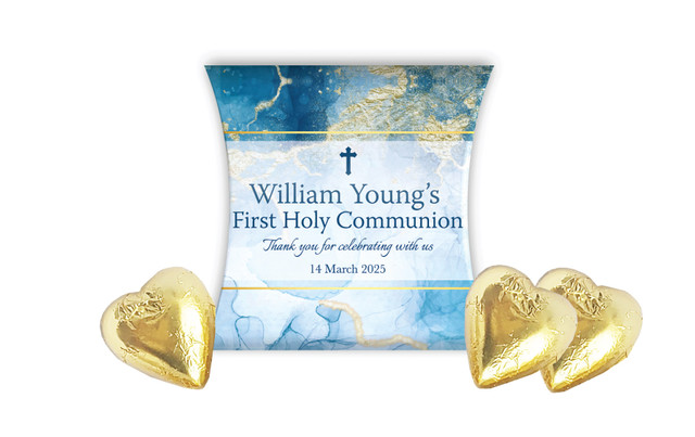 Abstract Background Communion Personalised Pillow Boxes