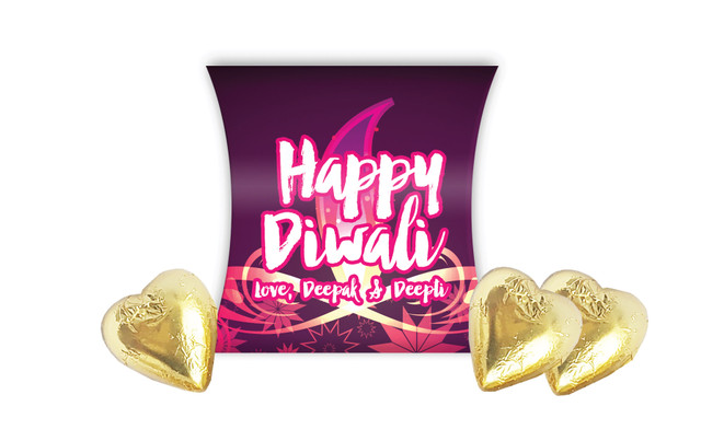 Abstract Flame Diwali Personalised Pillow Boxes