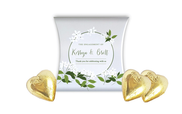 Jasmine Engagement Personalised Pillow Boxes