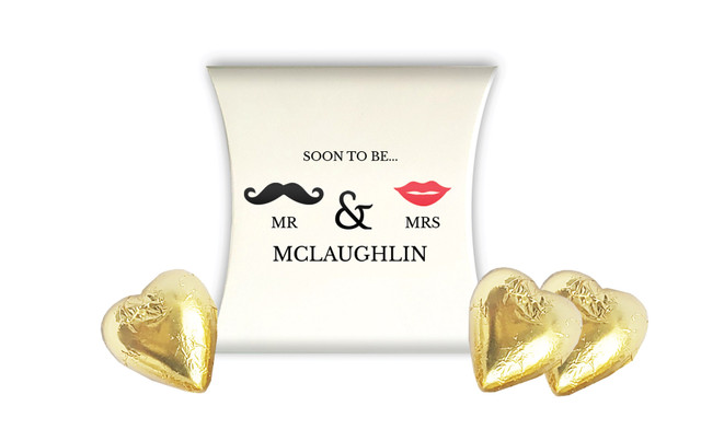 Mr & Mrs Engagement Personalised Pillow Boxes