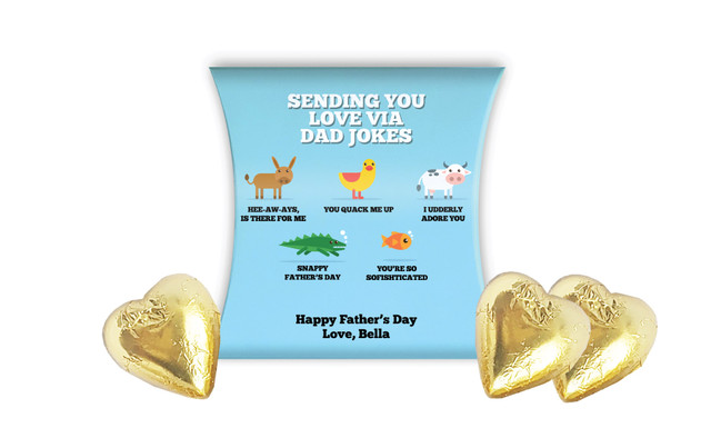 Colourful Fathers Day Personalised Pillow Boxes