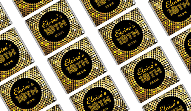 Gold Disco Birthday Mini Chocolates