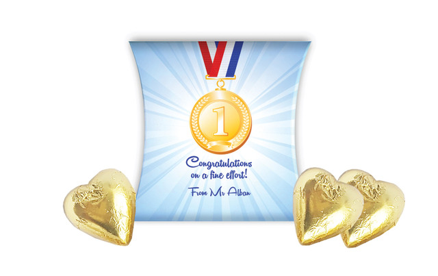Medal 1st Place Personalised School Personalised Pillow Boxes