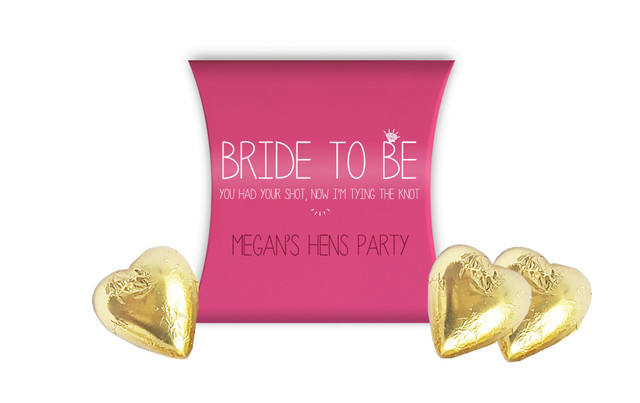Bride To Be Hens Night Personalised Pillow Boxes
