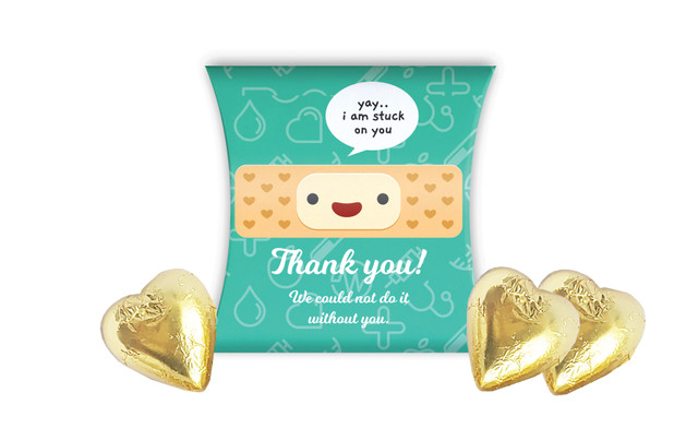 Happy Band Aid International Nurses Day Personalised Pillow Boxes