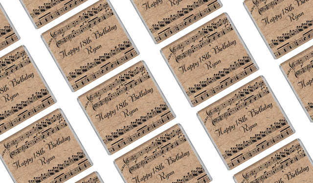 Music Notes Birthday Mini Chocolates