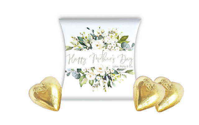 White Roses Mothers Day Personalised Pillow Boxes