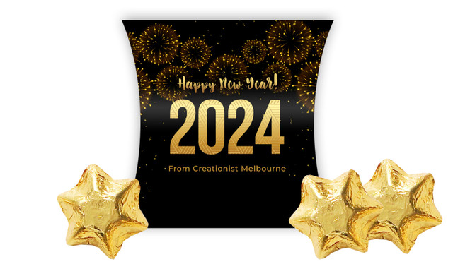 Black And Gold New Years Eve Personalised Pillow Boxes