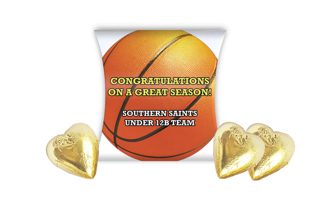 Basketball Ball Personalised Sports Club Pillow Boxes