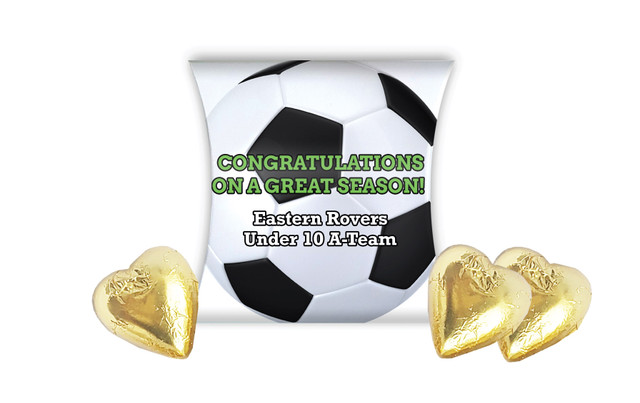 Soccer Ball Personalised Sports Club Pillow Boxes