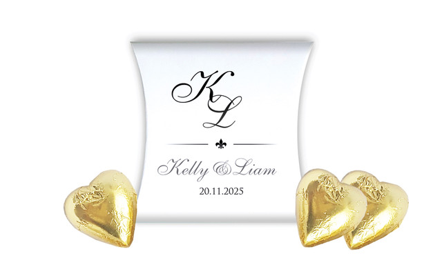 Initials Wedding Personalised Pillow Boxes