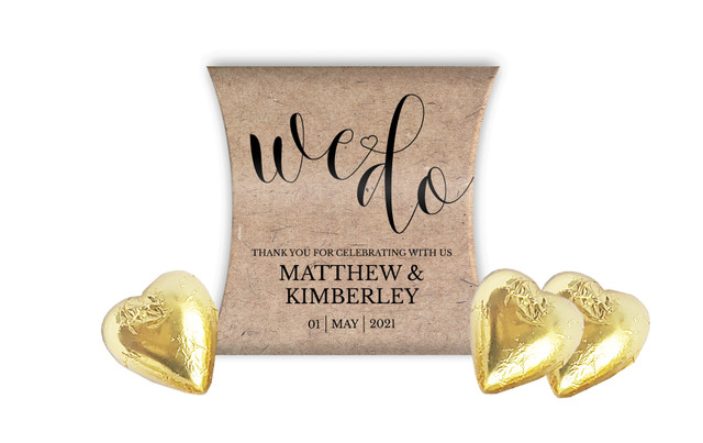 We Do Wedding Personalised Pillow Boxes