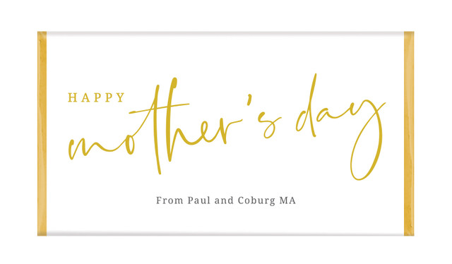 Classy Gold Cursive Mother's Day Personalised Chocolates