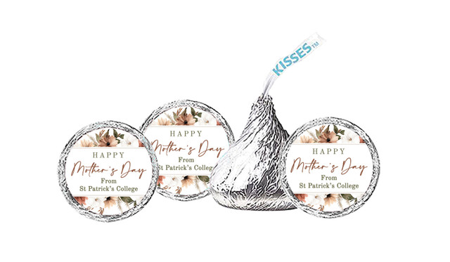Elegant Flowers Mothers Day Personalised Hersheys Kisses
