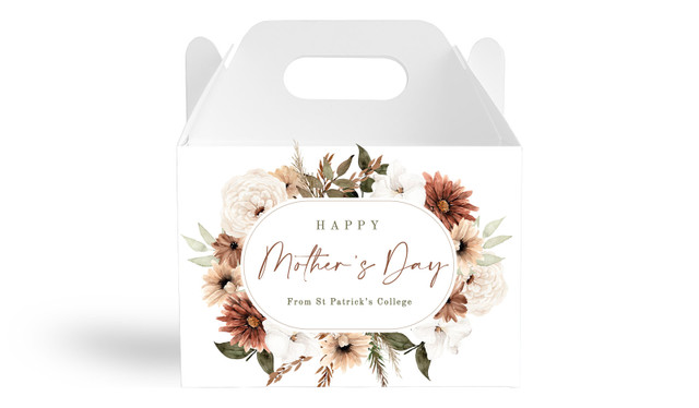 Elegant Flowers Mothers Day Personalised Gable Favour Box