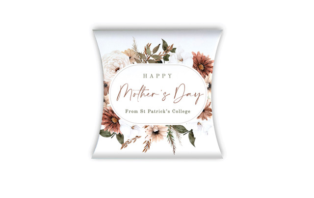 Elegant Flowers Mothers Day Personalised Pillow Boxes