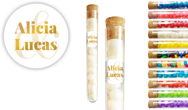 Bold Name Wedding Personalised Test Tubes
