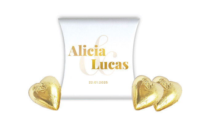 Bold Name Wedding Personalised Pillow Boxes