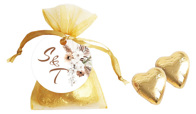 Winsome Floral Personalised Organza Bag