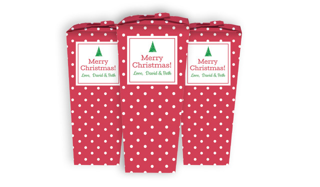 Polkadots On Red Christmas Chocabox