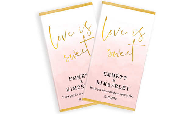 Love Is Sweet Wedding Personalised Chocolate Bar