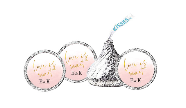 Love Is Sweet In White Wedding Favour Hershey's Kisses