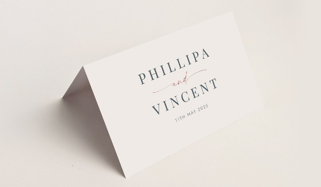 Natural Simplicity Wedding Place Cards With Guest Names Printed