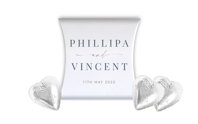 Natural Simplicity Wedding Personalised Pillow Boxes