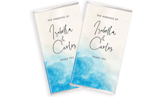 Ocean Wedding Personalised Chocolate Bar