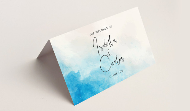 Ocean Wedding Place Cards With Guest Names Printed