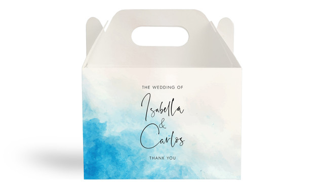 Ocean Wedding Personalised Gable Favour Box