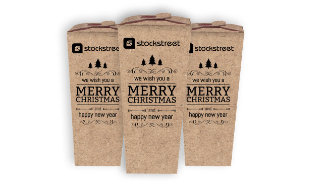 Merry Christmas On Kraft Christmas Chocabox