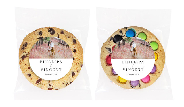 Simple Photo Personalised Wedding Cookie