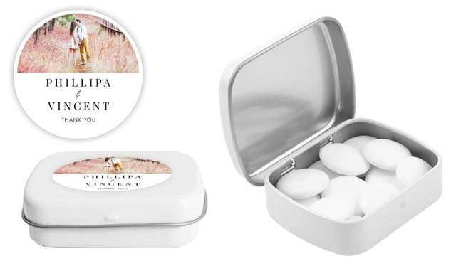 Simple Photo Wedding Personalised Mint Tins