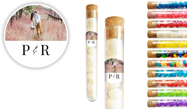 Simple Photo Wedding Personalised Test Tubes