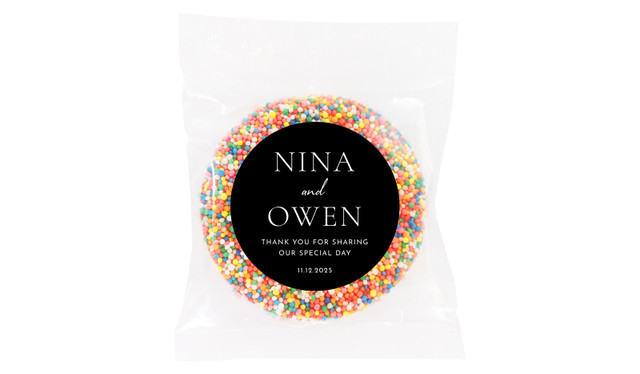 Right Aligned Personalised Giant Chocolate Freckles
