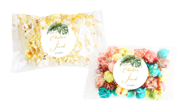 Tropical Palm Personalised Popcorn Bag